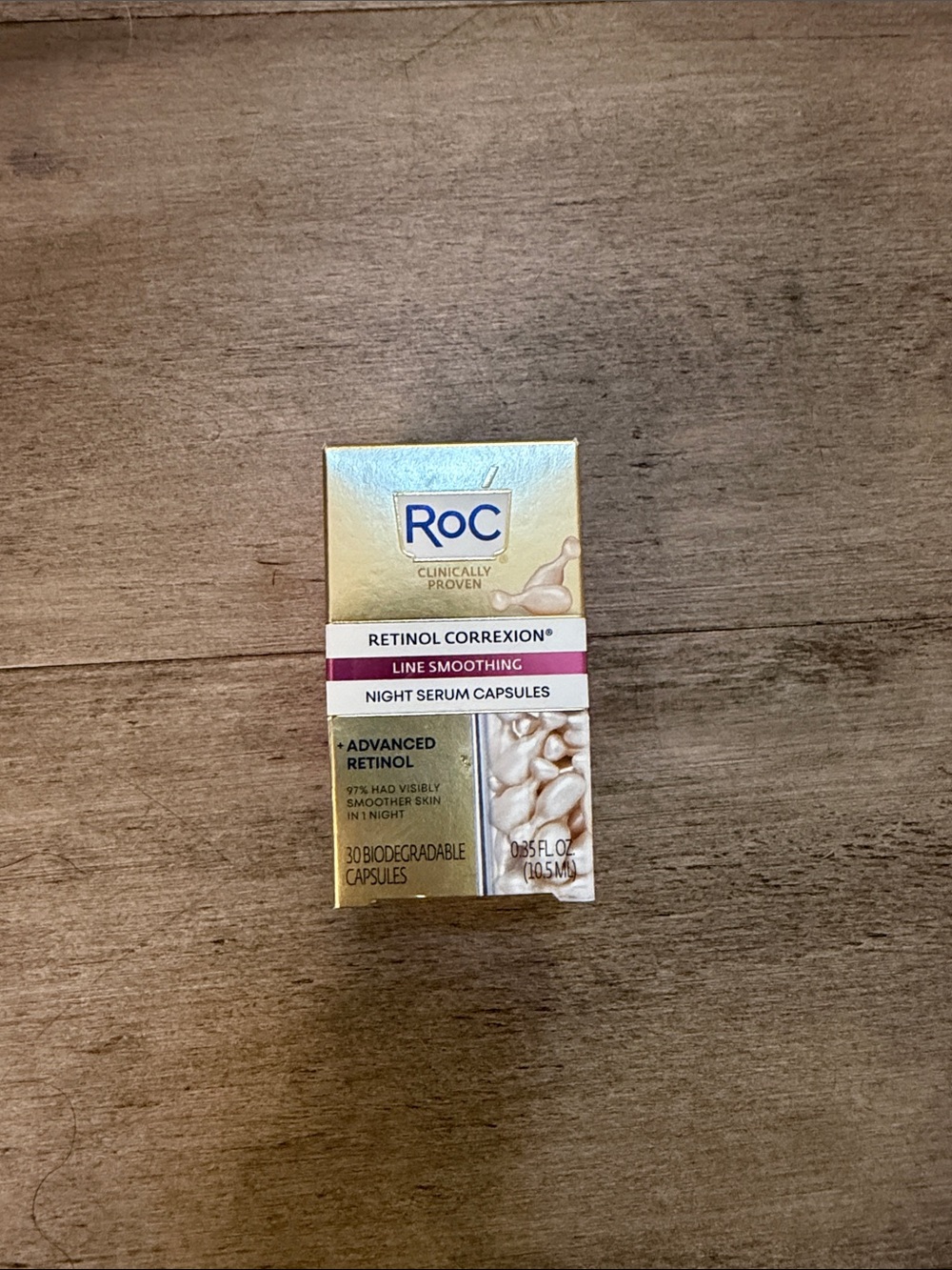 RoC Retinol Correxion Line Smoothing Night Serum Capsules - Gold
